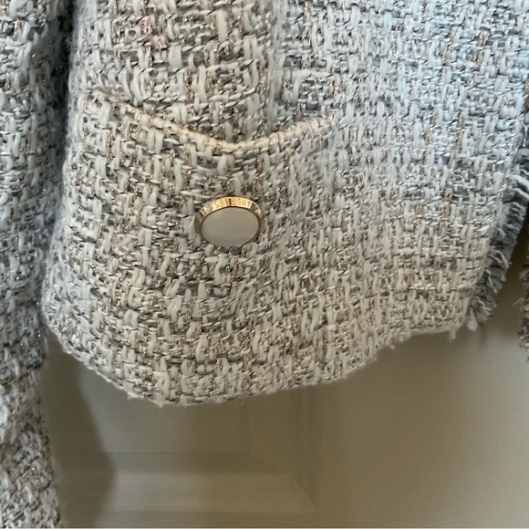 Paige Tweed Cropped Blazer with pearl like buttons - Picture 6 of 8